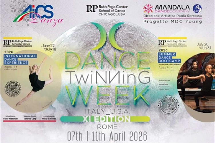 Evento DANCE TWINNING WEEK_ITALIA/USA 2026 – 07/11 aprile Ladispoli (RM)